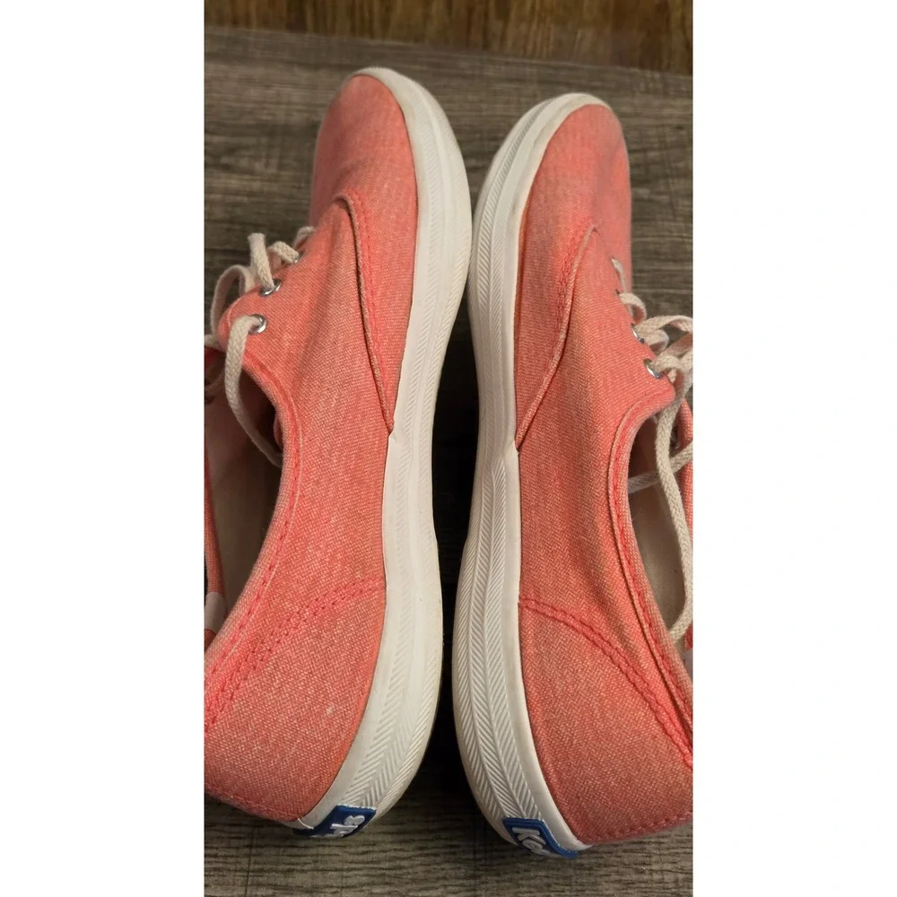 Keds Lace Up Shoes Sneakers Womens Size 9.5 Pink Coral